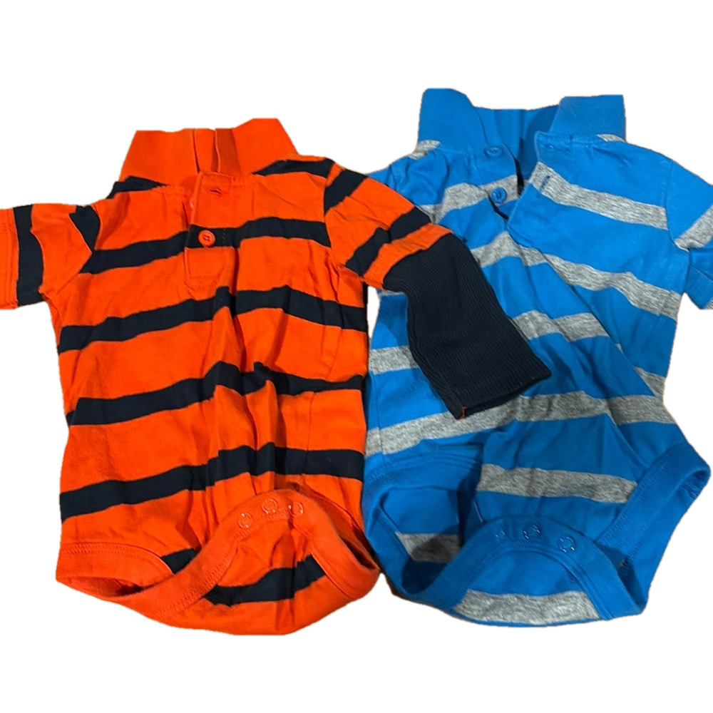 Two collared polo onesies
